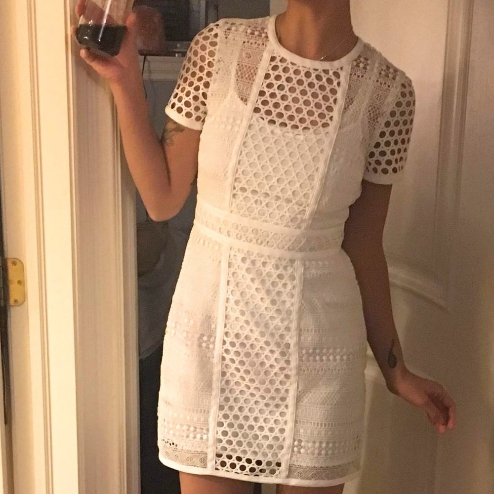 White H&M Midi Dress